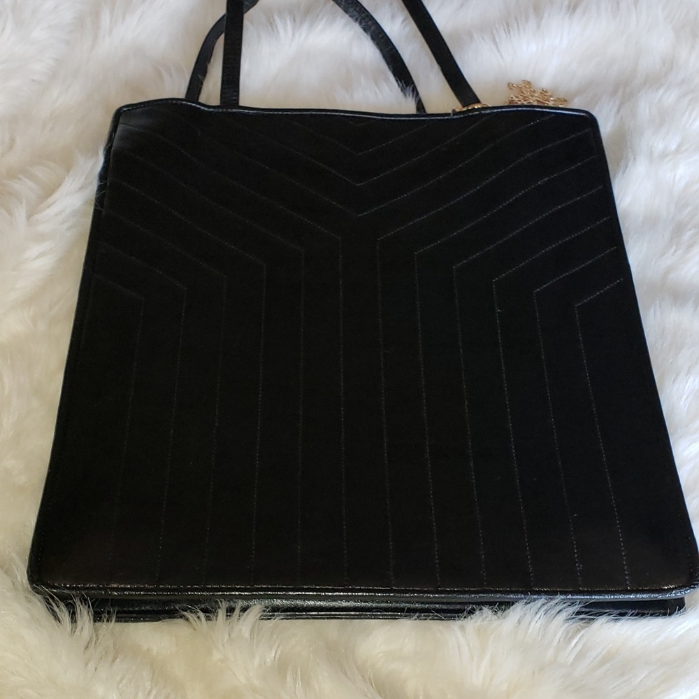 Vintage Black YSL Y Tote - Picture 2 of 8
